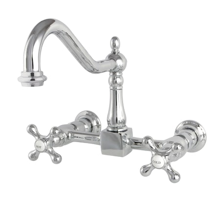 Heritage KS1241AX 2-Handle 8-Inch Wall Mount Kitchen Faucet KS1241AX